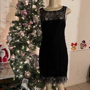 BB Dakota Black Lace Mini Dress